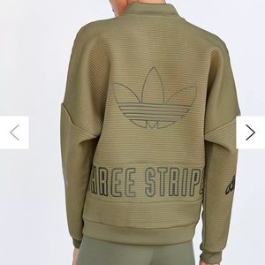 Adidas 80s green track zip-up